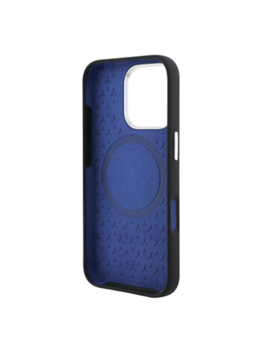 MERCEDES BENZ CARCASA MAGSAFE SILICONE STRIPE IPHONE 16 NEGRO
