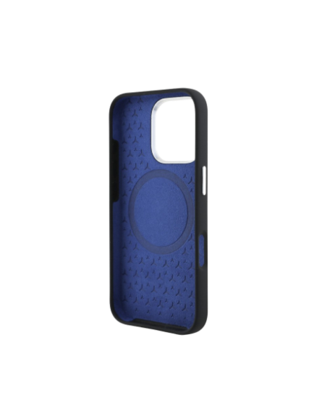MERCEDES BENZ CARCASA MAGSAFE SILICONE STRIPE IPHONE 16 NEGRO