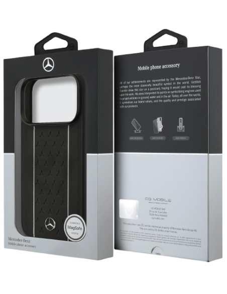 MERCEDES BENZ CARCASA MAGSAFE STAR IPHONE 17 PRO MAX NEGRO