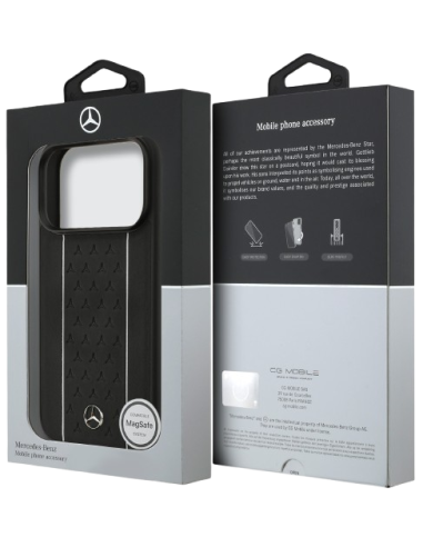MERCEDES BENZ CARCASA MAGSAFE STAR IPHONE 17 PRO NEGRO