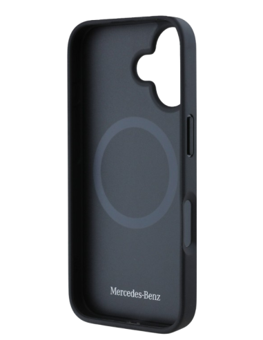 MERCEDES BENZ CARCASA MAGSAFE WOOD IPHONE 16 NEGRO