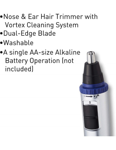 PANASONIC PERFILADOR DE NARIZ/CEJAS/OREJAS LAVABLE A PILAS/ 2 ACCESORIOS