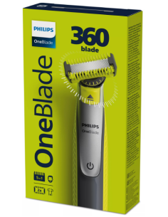 PHILIPS CORTABARBA ONEBLADE 360° / PEINE 5 LONGITUDES QP2834/23 2