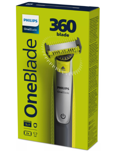PHILIPS CORTABARBA ONEBLADE 360° / PEINE 5 LONGITUDES QP2834/23