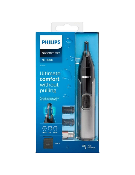 PHILIPS PERFILADOR DE NARIZ 3650 A PILAS + 3 ACCESORIOS