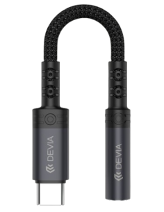 DEVIA ADAPTADOR IPURE TIPO C - JACK 3.5mm NEGRO 2