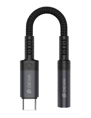 DEVIA ADAPTADOR IPURE TIPO C - JACK 3.5mm NEGRO