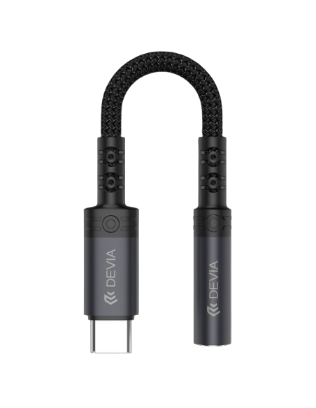 DEVIA ADAPTADOR IPURE TIPO C - JACK 3.5mm NEGRO