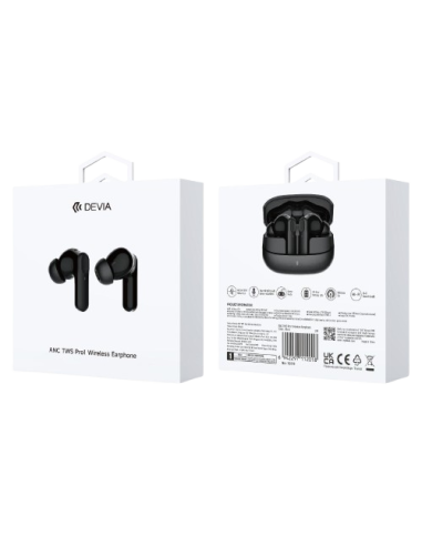 DEVIA AURICULAR BLUETOOTH ANC TWS PRO1 NEGRO