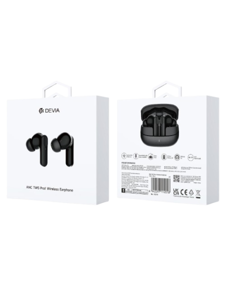 DEVIA AURICULAR BLUETOOTH ANC TWS PRO1 NEGRO