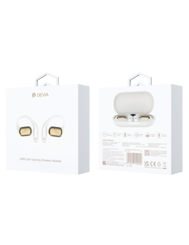 DEVIA AURICULAR BLUETOOTH OWS LITE1 BEIGE