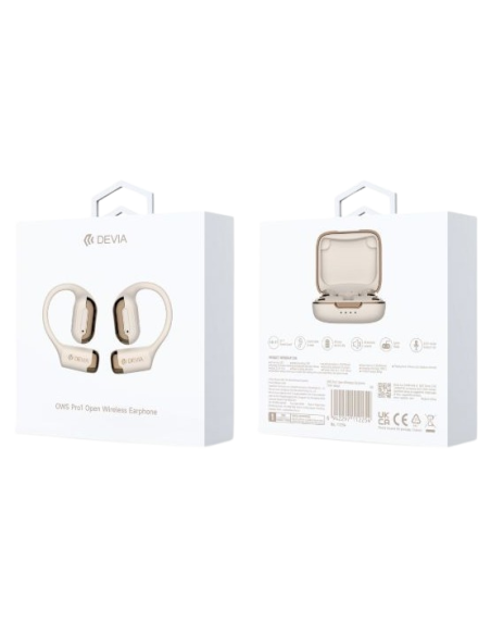 DEVIA AURICULAR BLUETOOTH OWS PRO1 BEIGE