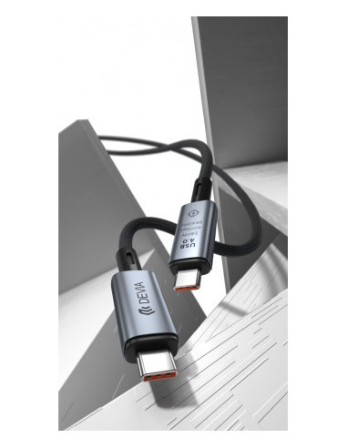 DEVIA CABLE EXTREME C-C 240W PD 40G BPS 8K 60Hz 1M NEGRO