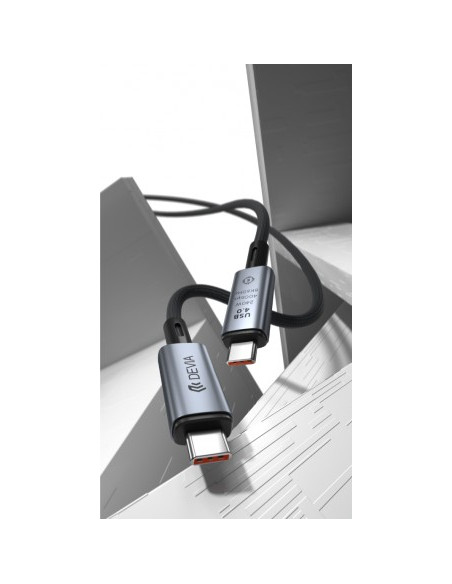 DEVIA CABLE EXTREME C-C 240W PD 40G BPS 8K 60Hz 1M NEGRO