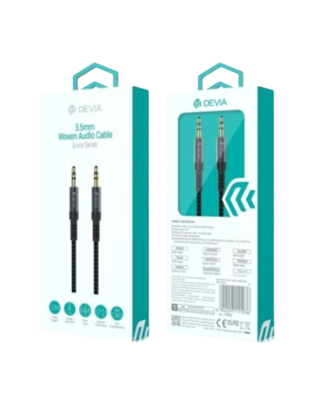 DEVIA CABLE IPURE JACK 3.5mm WOVEN 1M NEGRO