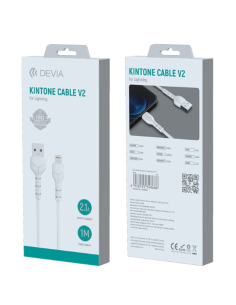 DEVIA CABLE KINTONE USB A - LIGHTNING 1m. BLANCO 2