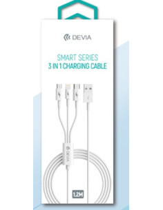 DEVIA CABLE SMART 3 EN1 MICRO/C/LIGHTNING 2