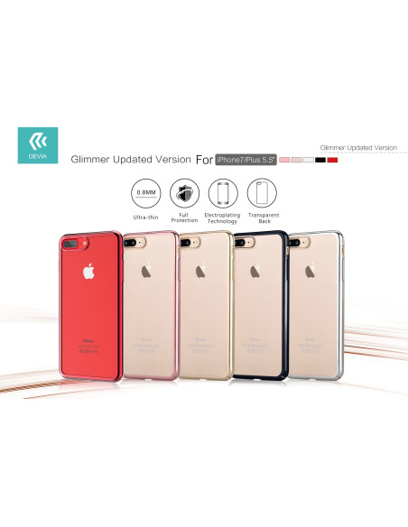 DEVIA CARCASA GLIMMER IPhone 8+/7+ PLATA