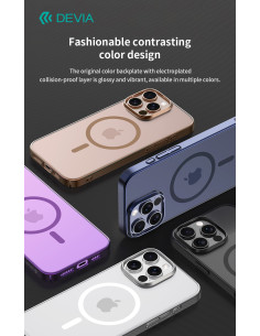 DEVIA CARCASA GLIMMER MAGSAFE IPHONE 16 PLUS LILA 2