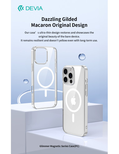 DEVIA CARCASA GLIMMER MAGSAFE IPHONE 16 PLUS LILA