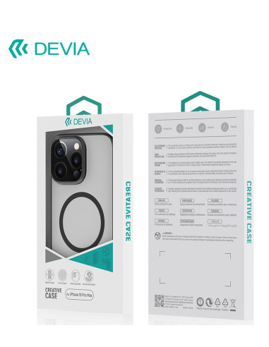 DEVIA CARCASA GLIMMER MAGSAFE IPHONE 16 PRO PLATA
