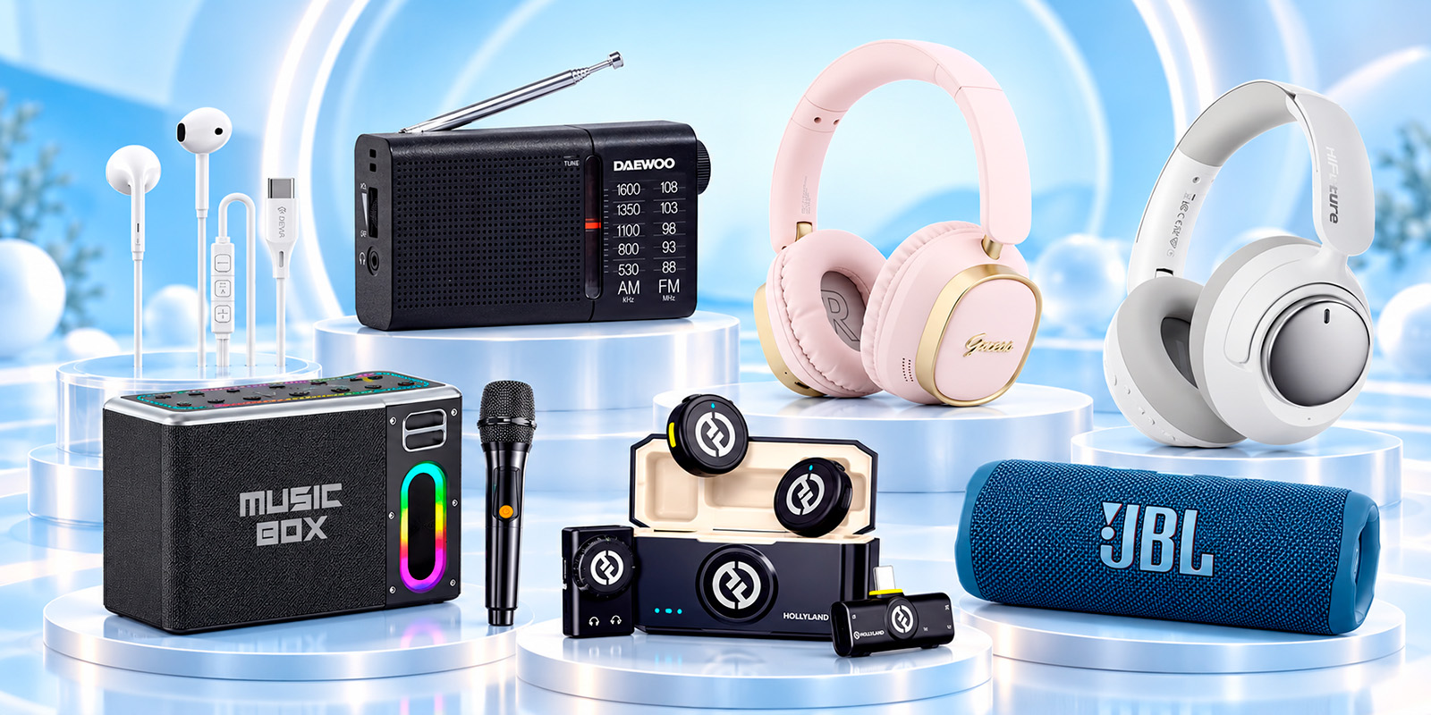banner audio menu