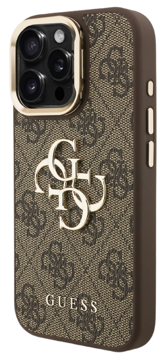 GUESS CARCASA 4G SOPORTE CAMARA IPHONE 16 PRO MAX MARRON