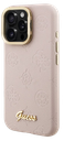 GUESS CARCASA GRAINED PEONY SOPORTE CAMARA IPHONE 16 PRO MAX ROSA