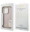 GUESS CARCASA GRAINED PEONY SOPORTE CAMARA IPHONE 16 PRO MAX ROSA