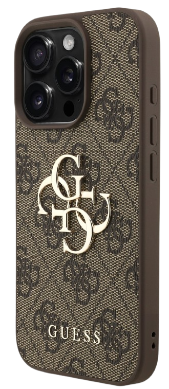 GUESS CARCASA 4G STRAP IPHONE 16 PRO MAX MARRON