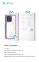 DEVIA CARCASA GUARDIAN MAGSAFE IPHONE 15 PRO LILA
