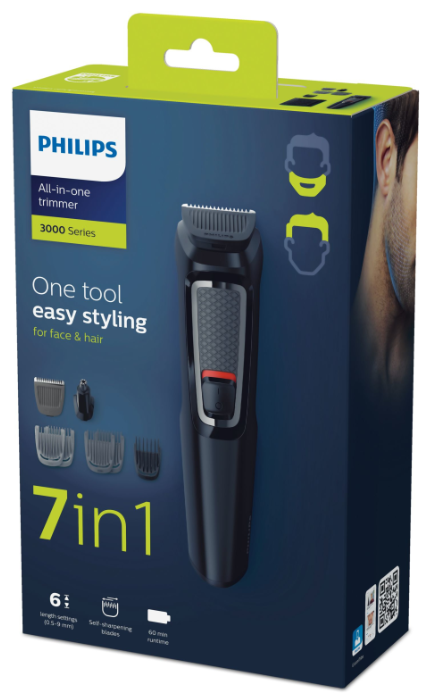 PHILIPS CORTAPELOS 7 EN 1 MG3720/15 CON BATERIA 7 ACCESORIOS