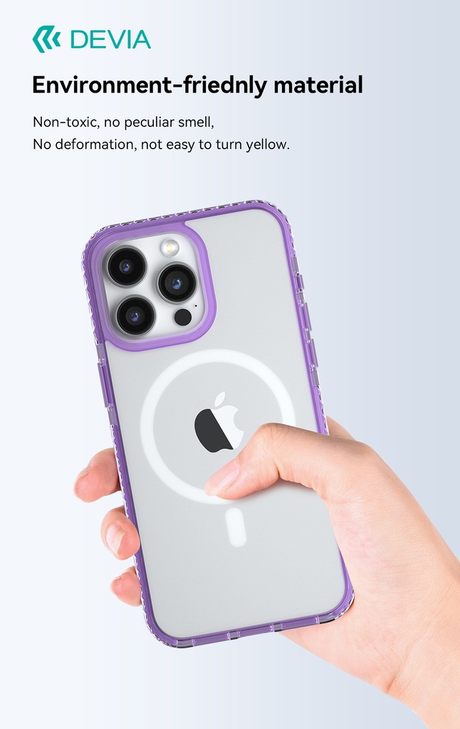 DEVIA Carcasa shockproof GUARDIAN MAGSAFE IPhone 15 PLUS LILA