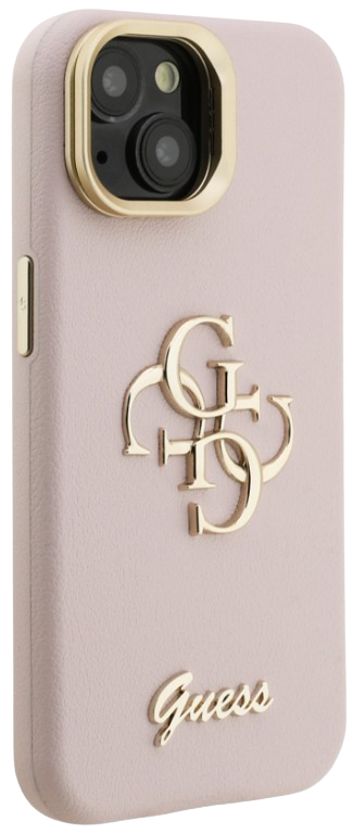 GUESS CARCASA GRAINED 4G SOPORTE CAMARA IPHONE 13 ROSA