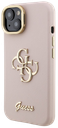 GUESS CARCASA GRAINED 4G SOPORTE CAMARA IPHONE 14 ROSA