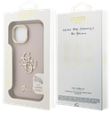 GUESS CARCASA GRAINED 4G SOPORTE CAMARA IPHONE 14 ROSA