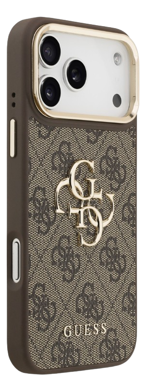 GUESS CARCASA 4G SOPORTE CAMARA IPHONE 17 PRO MAX MARRON