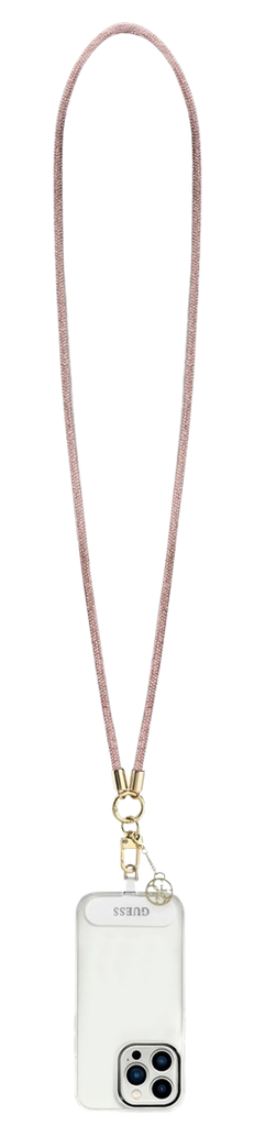 GUESS COLGANTE CHARM RHINESTONE ROSA