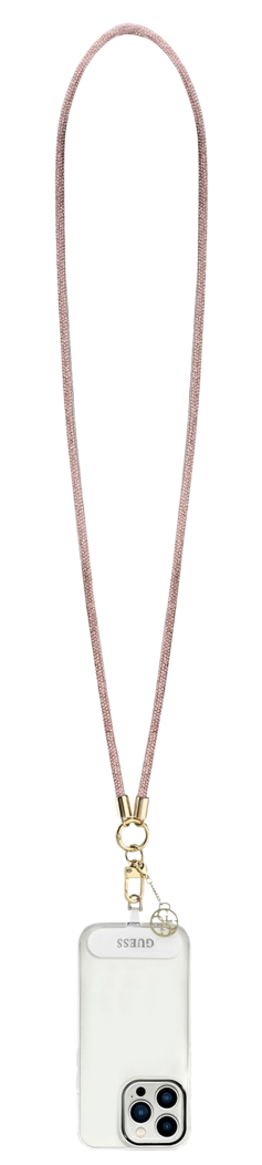 GUESS COLGANTE CHARM RHINESTONE ROSA