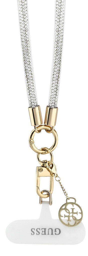 GUESS COLGANTE CHARM RHINESTONE PLATA