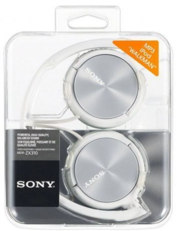 SONY AURICULAR MDRZX310APW TIPO DIADEMA CON CABLE MICRO BLANCO
