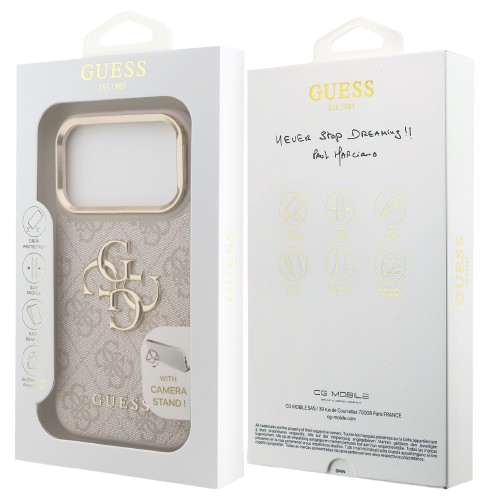 GUESS CARCASA 4G SOPORTE CAMARA IPHONE 17 PRO MAX ROSA