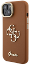 GUESS CARCASA GRAINED 4G SOPORTE CAMARA IPHONE 15 MARRON