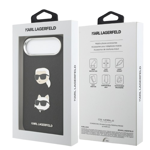 KARL LAGERFELD CARCASA GRAINED K&C HEADS IPHONE AIR NEGRO