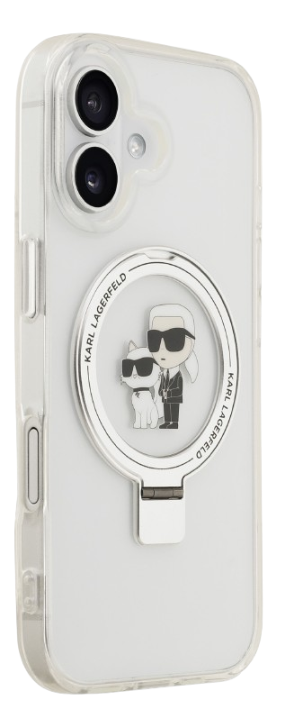 KARL LAGERFELD CARCASA MAGSAFE RINGSTAND IPHONE 17 BLANCO