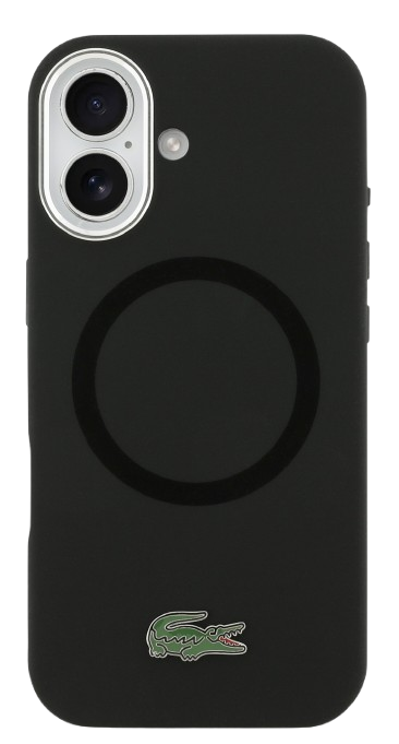 LACOSTE CARCASA MAGSAFE SILICONE CROC IPHONE 17 NEGRO