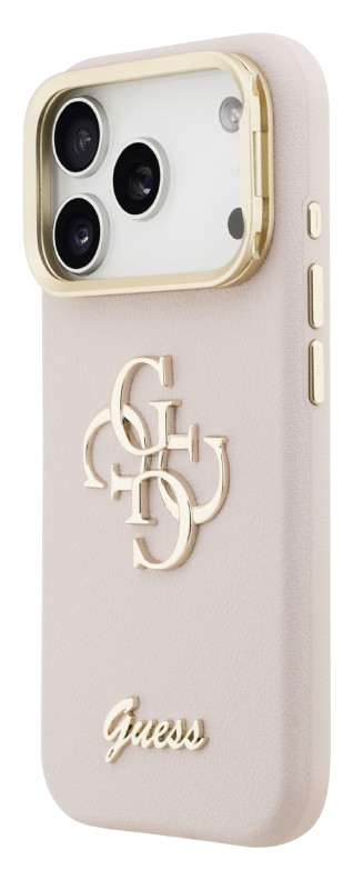 GUESS CARCASA GRAINED 4G SOPORTE CAMARA IPHONE 17 PRO ROSA