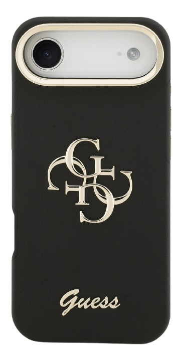 GUESS CARCASA GRAINED 4G SOPORTE CAMARA IPHONE AIR NEGRO