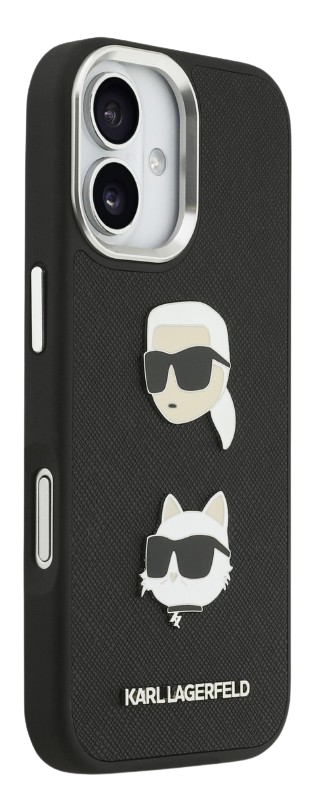 KARL LAGERFELD CARCASA GRAINED K&C HEADS IPHONE 17 NEGRO