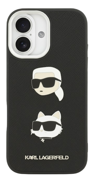 KARL LAGERFELD CARCASA GRAINED K&C HEADS IPHONE 17 NEGRO